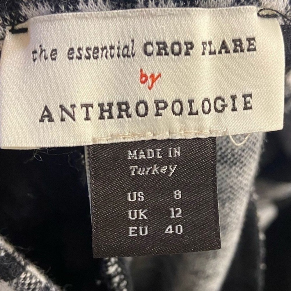 Anthropologie Black and White Checkered Pants women 8 - Picture 5 of 6